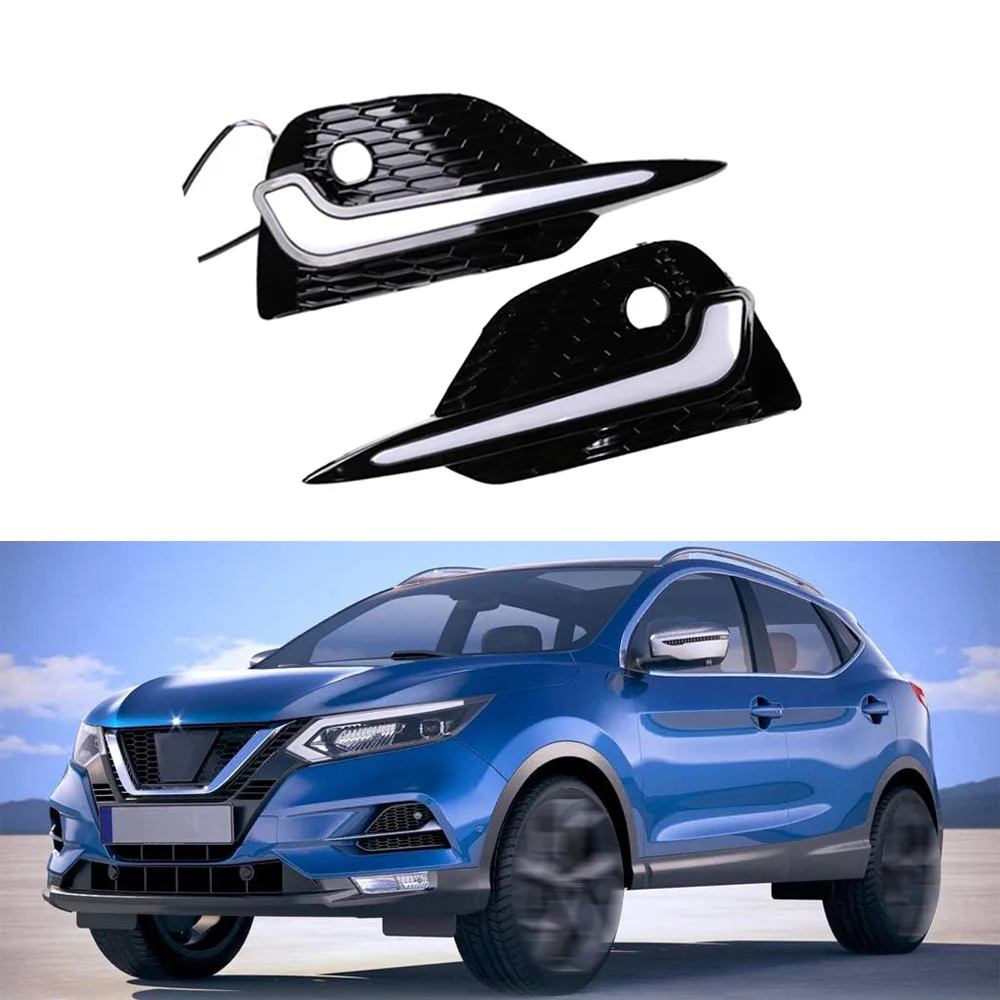 

Front Driving Fog Lamp Daytime running lights Car DRL 12V DC LED Fog Lamp Fit For Nissan Qashqai 2019 2020