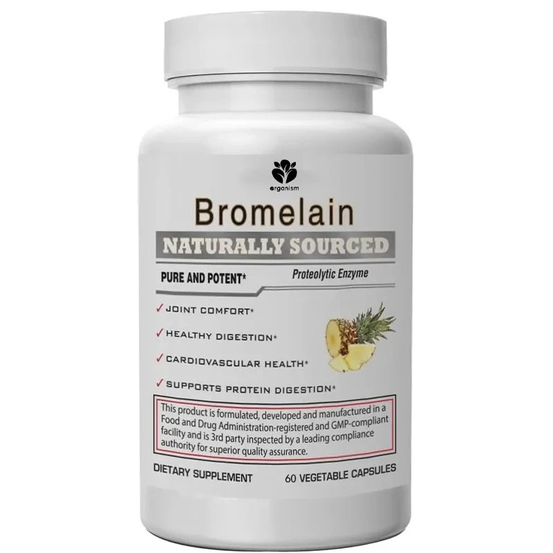 

Bromelain 500mg supplement - non GMO, bromelain -2400 GDU/g - supports healthy digestion