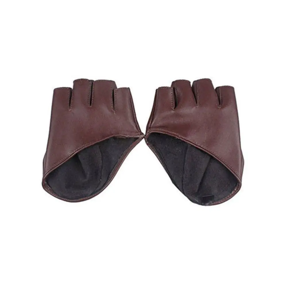 

1 Pair Fashion PU Leather Half Finger Pole Dance Half Palm Fingerless Gloves