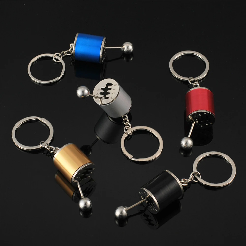 Creative Keychain & Keyring Silver Color Multicolor Car Gear Shift Manual Transmission For Women Men Car Keyring Handbag Gift