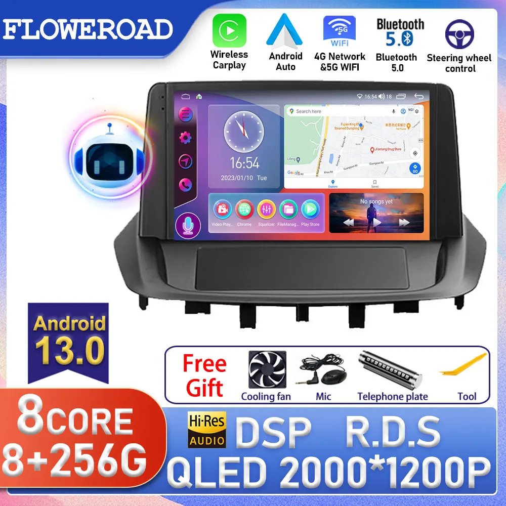 

9'' Screen Android For Renault Fluence 1 2009 - 2017 Car Radio Multimedia Player Auto Navigation GPS Autoradio Carplay Head Unit