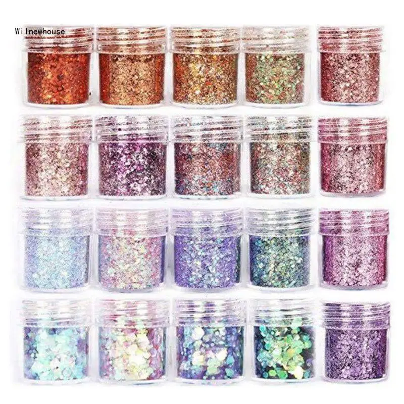 

DIY Glitter Powder Decor Nails Beauty Arts Sequins Resin Shinning Filling Dropship