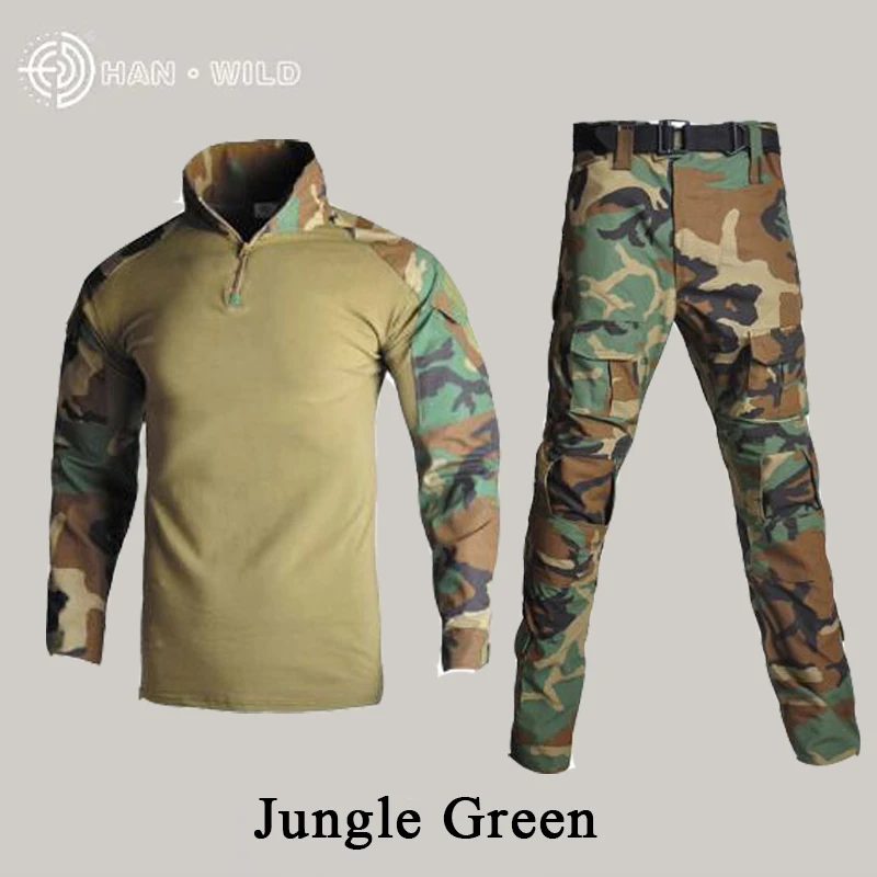 Men Shirts Clothing Ghillie Uniform CP Multicam Airsoft Suit Breathable Work Clothes Hunting Apparel & Accessories