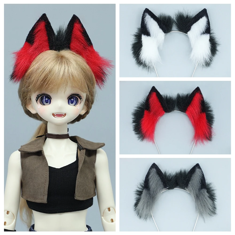 

Головной убор для куклы BJD для размера 1/3 1/4, милая кукла BJD, головной убор с лисьими ушками, имитация головного убора, аксессуары для кукол BJD
