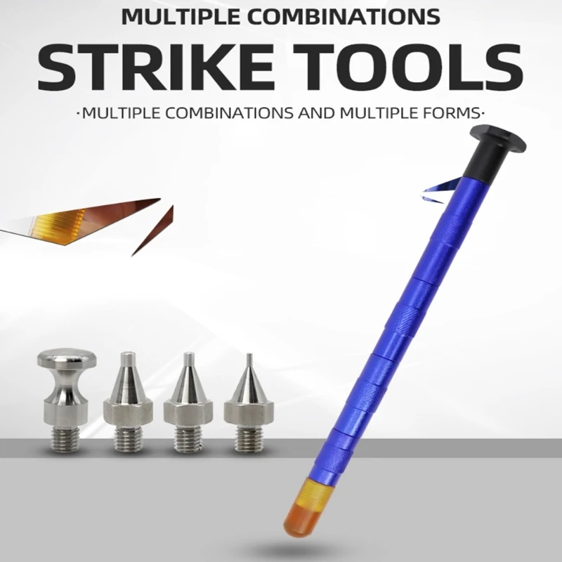 

0XXD Car Sheet Metal Dents Repair Leveling Pen Car Dents Traceless Tap Down Pen Automotive Repair Tool Knocking Pen