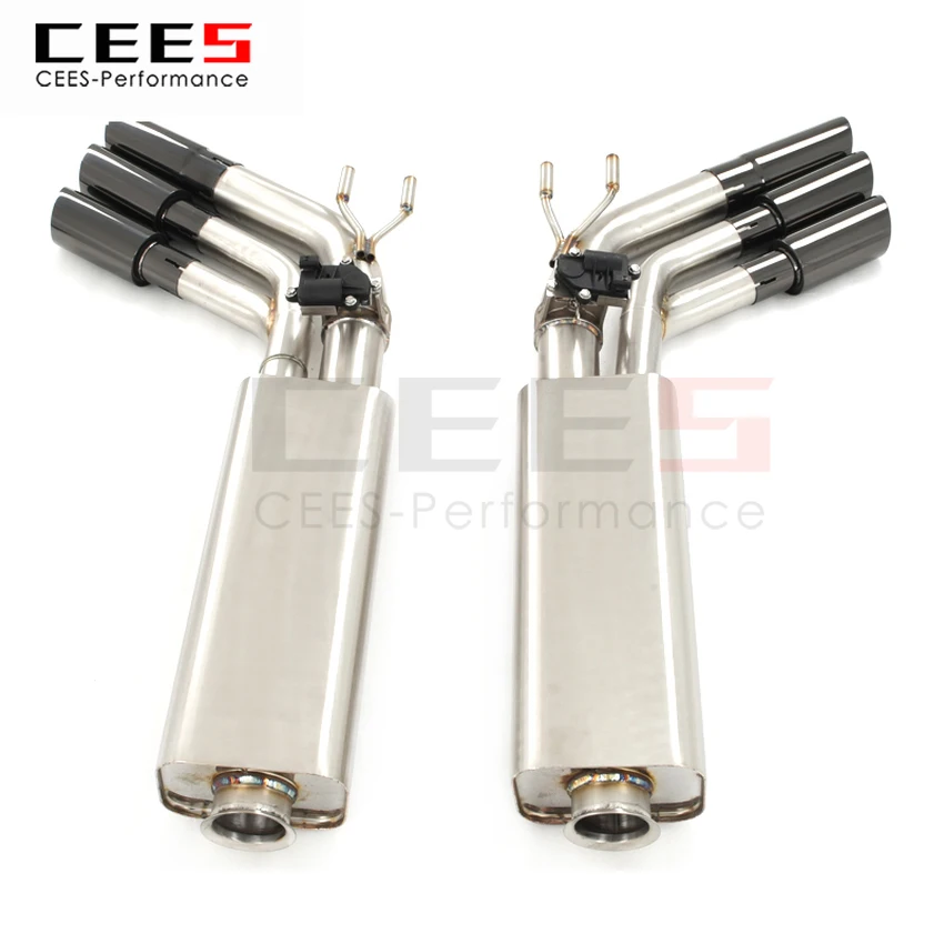 CEES Exhaust System For Mercedes-Benz G63 Stainless Steel Valve Muffler Catback Escape Tubo Escape Coche Terminale Scarico Auto