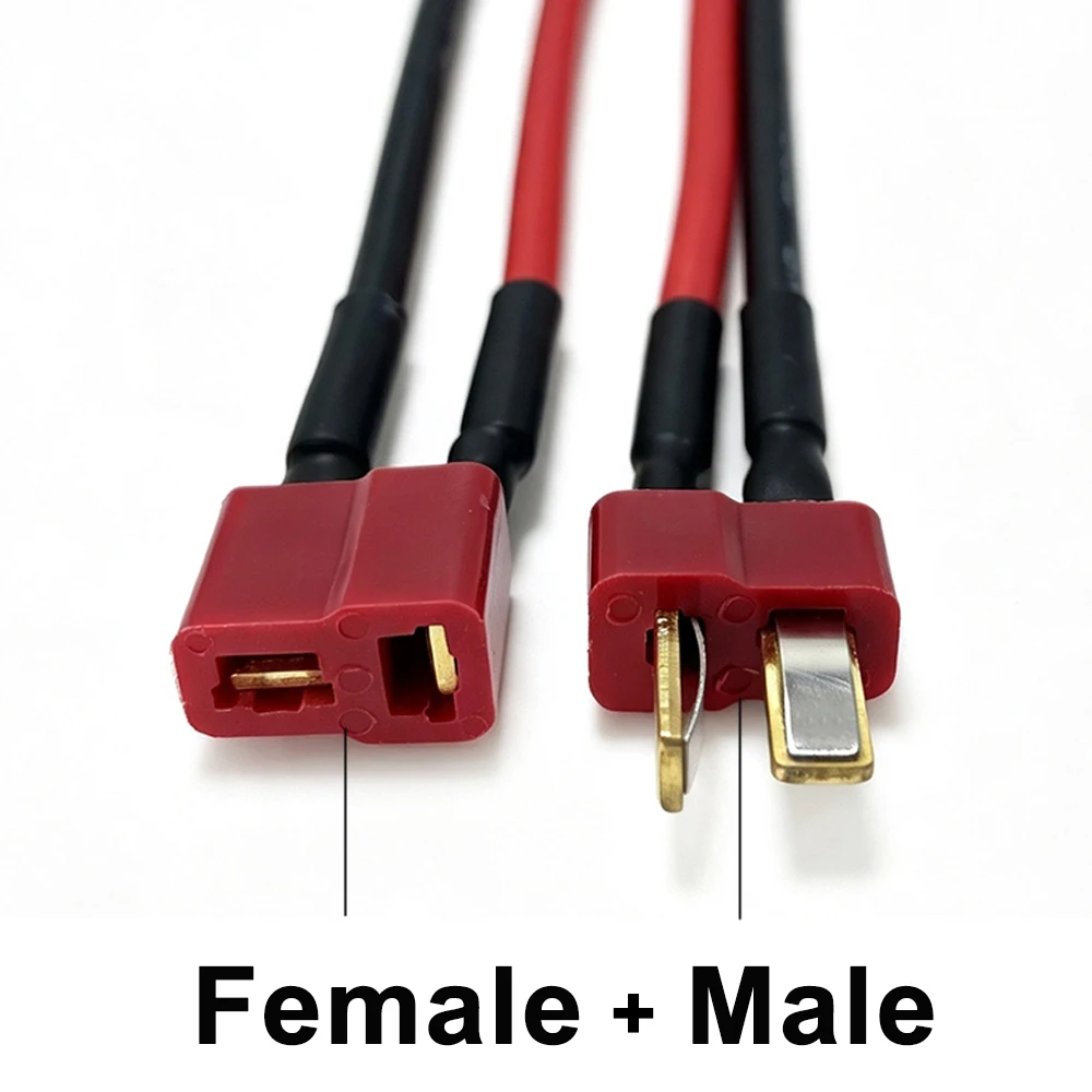 1/3/5Pairs Deans Pigtail Cable T plug Connector Male Female 10cm 14AWG Soft Silicone Wire for RC hobby Quadcopter Lipo Battery