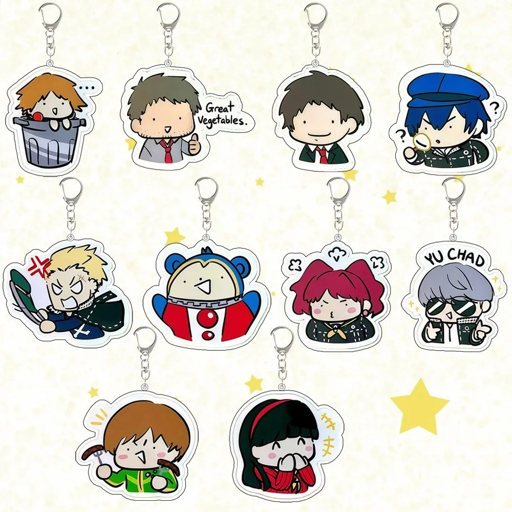 Llavero de acrílico personalizado de Anime Persona Rise Yukiko Kanji Naoto Adachi Ryotaro, colgante lindo para mochila, regalo