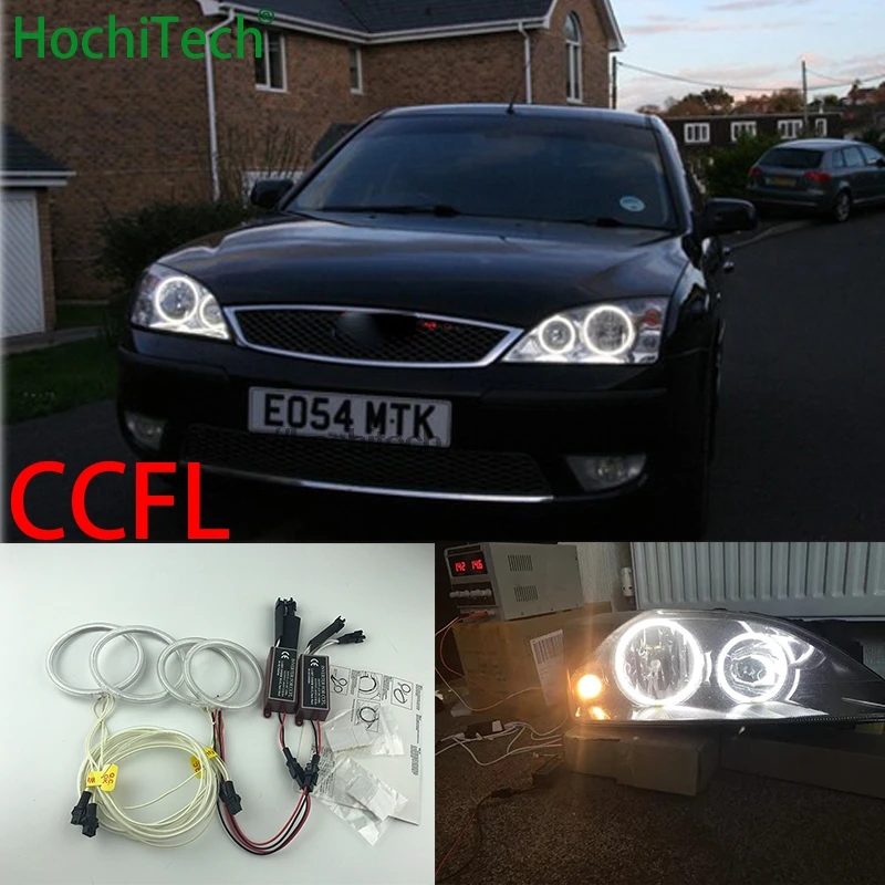 

Car Styling WHITE 6000K CCFL Headlight Halo Angel Eyes Kit Angel Eyes Light HochiTech for FORD Mondeo MK3 2001-2007