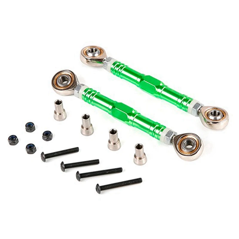 CNC Metal Tie Pull Rod Set For 1/5 HPI KM ROVAN BAJA 5B 5T 5SC SS Rc Car Toys Replacement Parts Accessories Green