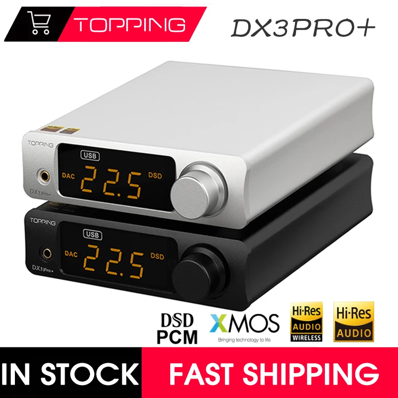 TOPPING Dx3 Pro Plus Digital Audio Music Decoder USB DAC Headphone Amplifier Balanced HIFI ES9038Q2M Bluetooth LDAC DSD DX3pro+