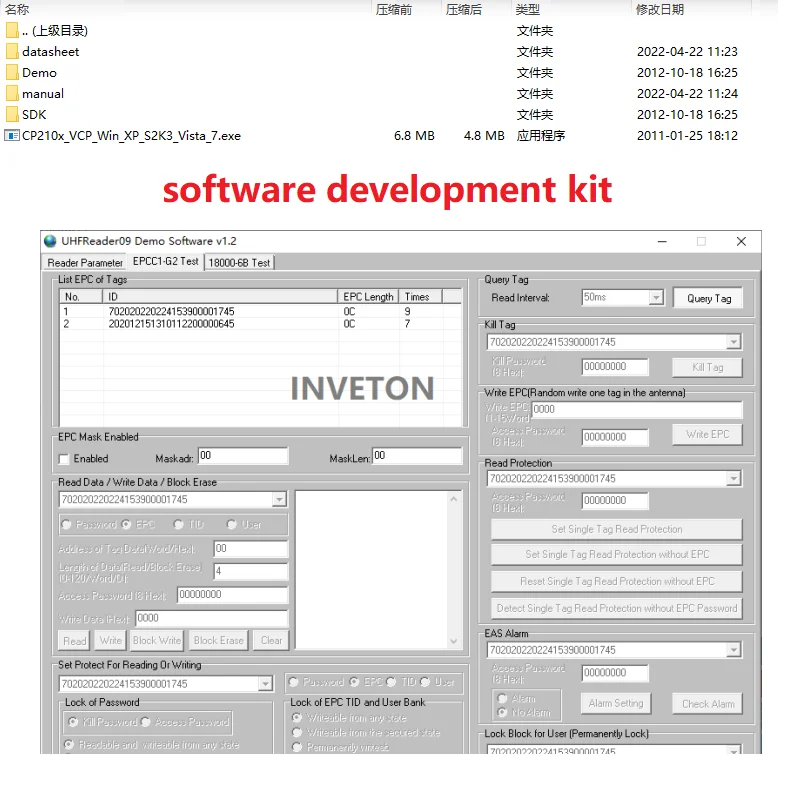 860~960Mhz Tag UHF USB ISO 18000 6C 6B RFID Card Reader writer for 18000-6C copier cloner EPC GEN2 with SDK Development