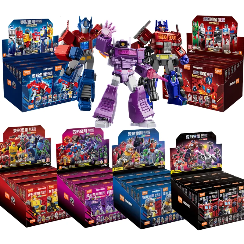 Original Blokees Transformation Building blocks DIY Optimus Prime Megatron Bumblebee Blind box Movable Figure Collection KidsToy