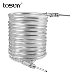 3/8'' x 10M Counterflow Wort Chiller Stainless Steel Heat Exchanger Cooling Coil Pipe Super Efficient Beer Cooling Machine