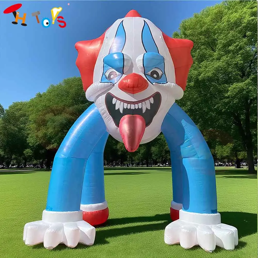 

Быстрая доставка, 4-ногая надувная арка клоуна с язычком, милые надувные арки для Хэллоуина, карнавала, вечеринки