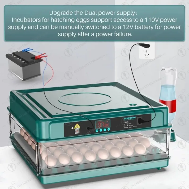 Automatic Egg Incubator 12-38 Eggs Digital Hatcher with Auto Turning Temperature Humidity Control LED Light for Poultry