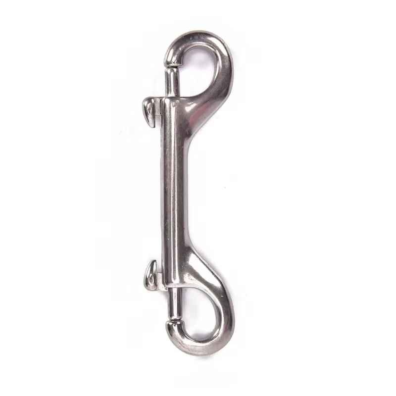 

100mm Stainless Steel Double Ended Scuba Diving Hook - Quick Draw Link Eye Bolt Snap Carabiner