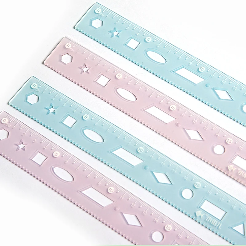 1Pcs 20cm Multicolour Flexible Soft Ruler Creative Straight Rulers Plastic Drawing Tools Student Stationery Supplies 8092