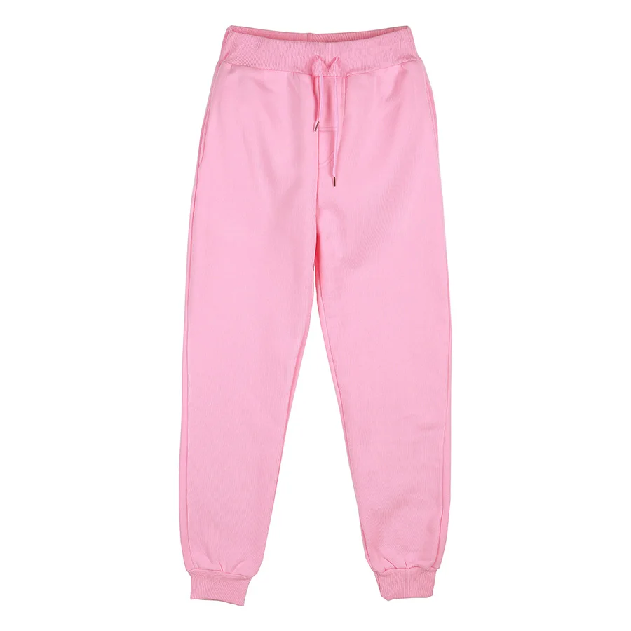 2026 Autumn/Winter Joggers Sweatpants Men and Women Elastic Waist Loose Casual Trousers White Beige Pink Yellow Mens Sweat Pants