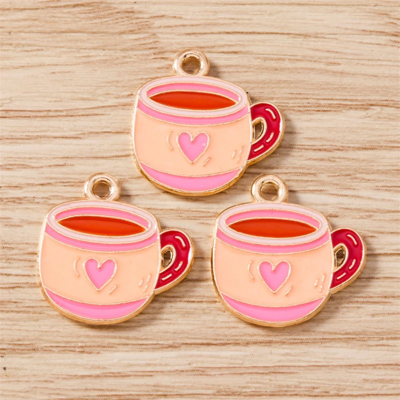 10 Stück süße Mix Valentinstag Charms Emaille Liebe Herz Brief Charms Anhänger passen Halsketten Ohrringe DIY Handwerk Schmuckherstellung – Detail 24