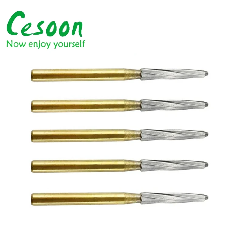 5Pcs/Blister Dental Carbide Surgical Burs Zekrya Endodontic Drill Bits 25mm 28mm For High Speed Handpiece Dentistry Lab Material