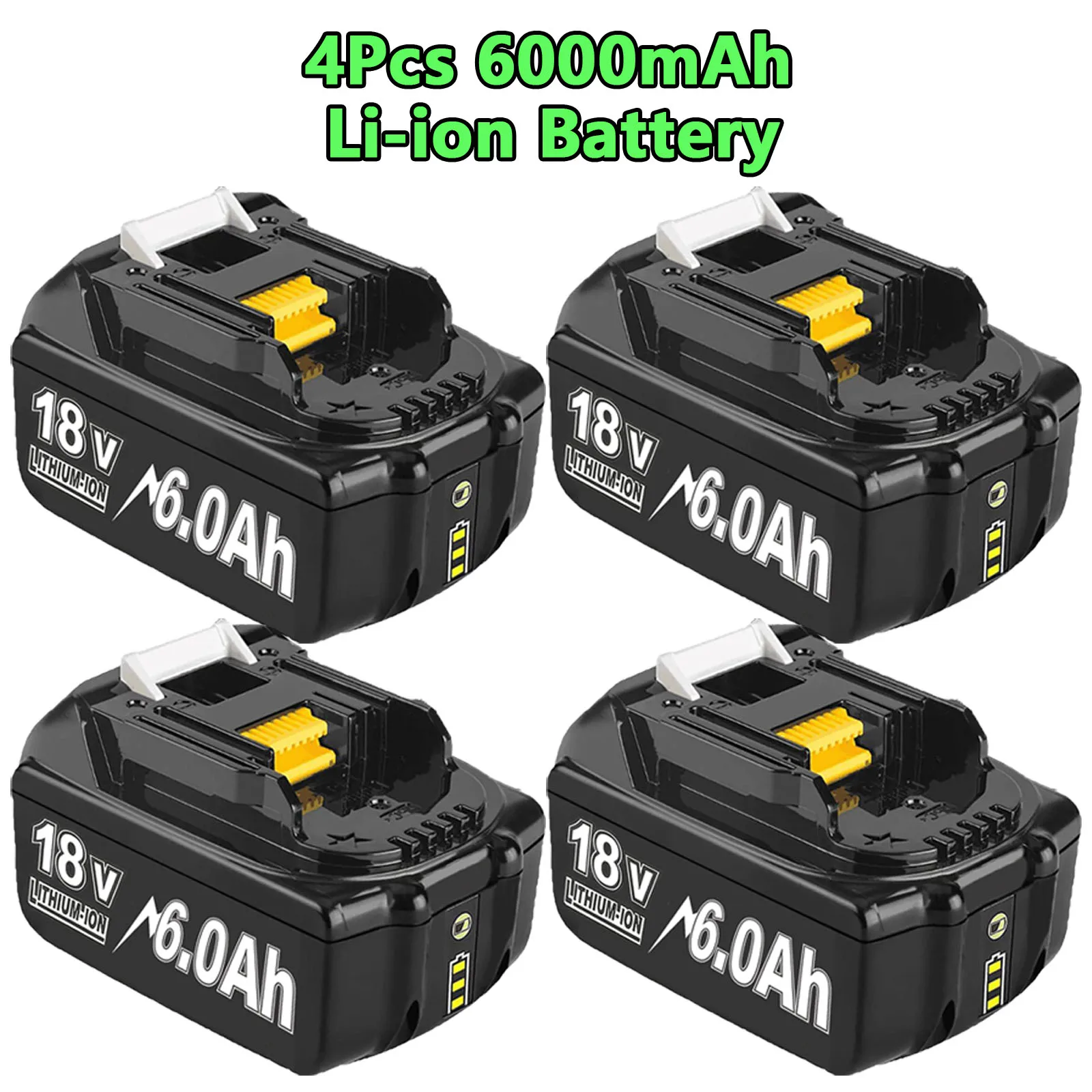 Für Makita BL1830 Ersatz Batterie 6000 mAh Batterie 18 V BL1830 BL1815 BL1860 BL1840 Werkzeug Akku Mit 6A Ladegerät