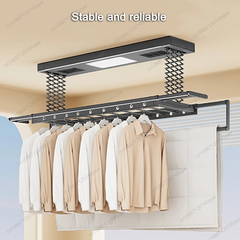 

Electric Intelligent Lifting, Retractable And Foldable Clothes Drying Rack DC Remote Control Lighting Drying Clothes Drying Rack