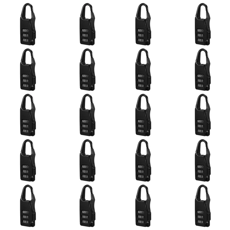 20PCS Alloy Safe Combination Code Number Lock Padlock For Bag Suitcase Luggage Zipper Backpack Handbag Anti-Theft Lock