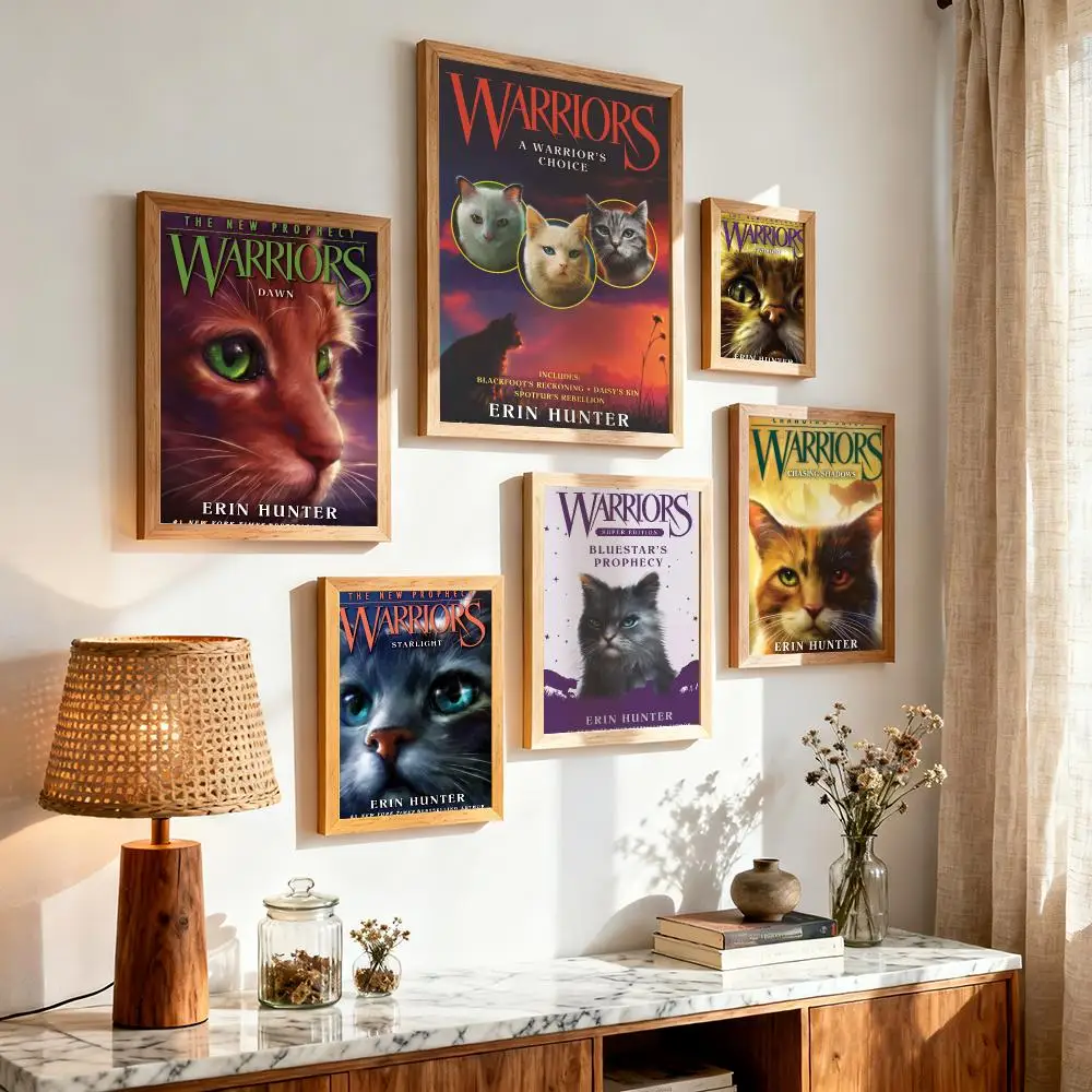 Fantasy Cat Series W-Warrior cats Poster Modern Minimalist Wall Art for Bedroom Living Room Contemporary Home Decor Gift