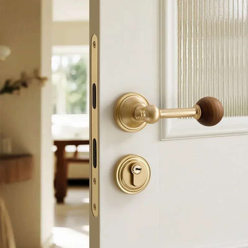 french-style-door-lock-with-antique-style-and-retro-door-handle-for-indoor-rooms-magnetic-silent-wooden-door-split-handle-lock