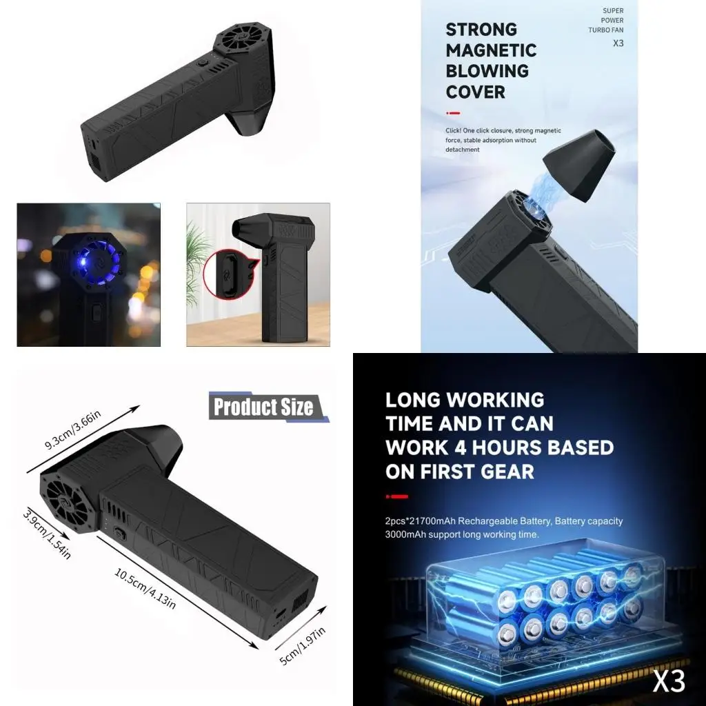 

A52B Air Blower Super Jet Fan Jet Dry Mini Blower 130000 RPMs Portable Handheld Powerful Fan Cordless Mini Jet Fan for Clean