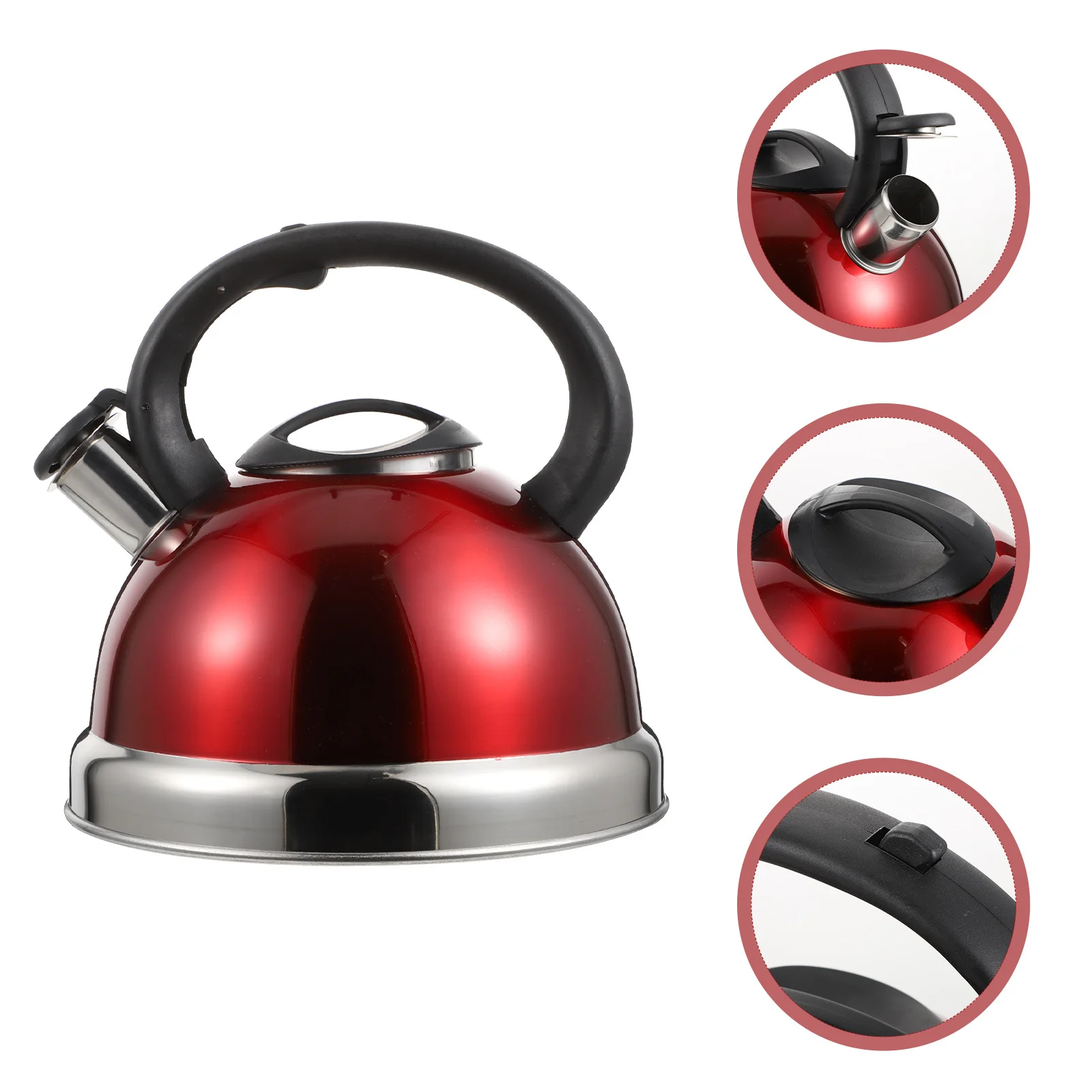 

Нержавеющая сталь со свистком, теплоизоляционная ручка, кипящая кастрюля для газовой плиты, кухонный чайник для кипячения воды, ретро чайник