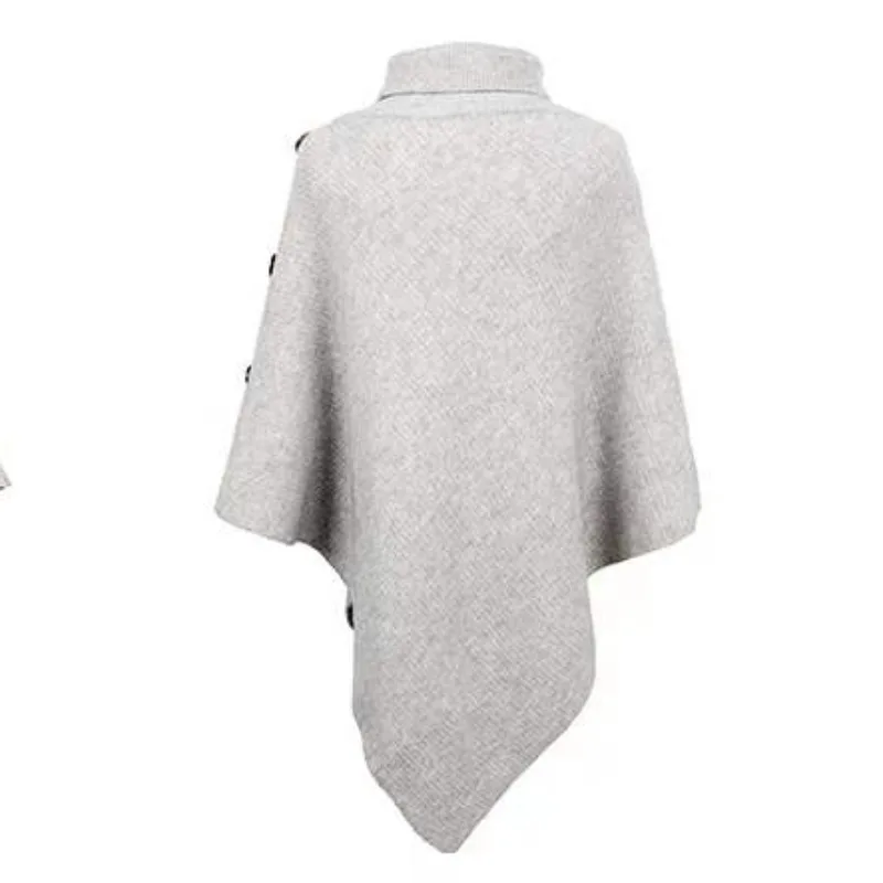 Autunno Inverno Colore cammello oulder Wrap Cowl Ne Colore puro Collo alto maglione lavorato a maglia Cappotto Street Sle Faion da donna