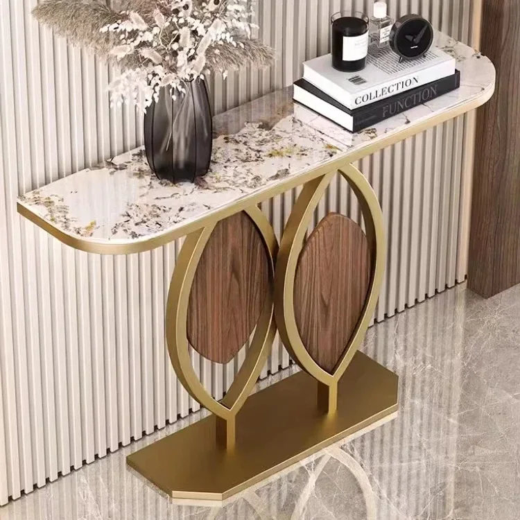 

SAT049 Entryway Table Against The Wall Decorative Entryway Light Luxury Entryway Table Marble Countertop Console Table