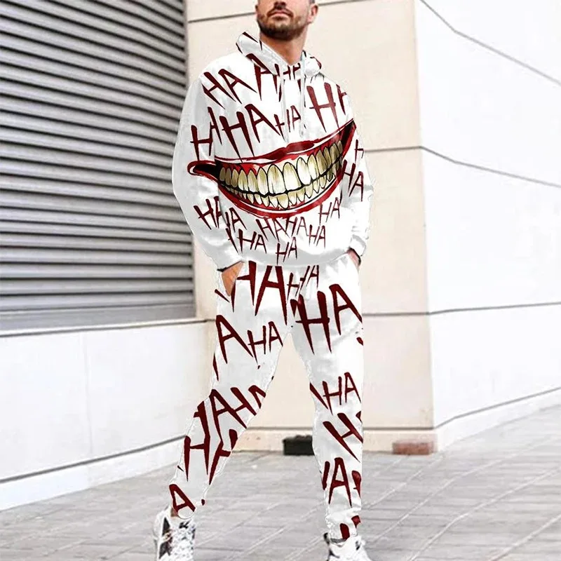 New Vintage Alphabet 3D Print Man Woman Tracksuit Set Fashion Casual Hoodie+Pants 2 Piece Sets Trend Streetwear Unisex Pullover