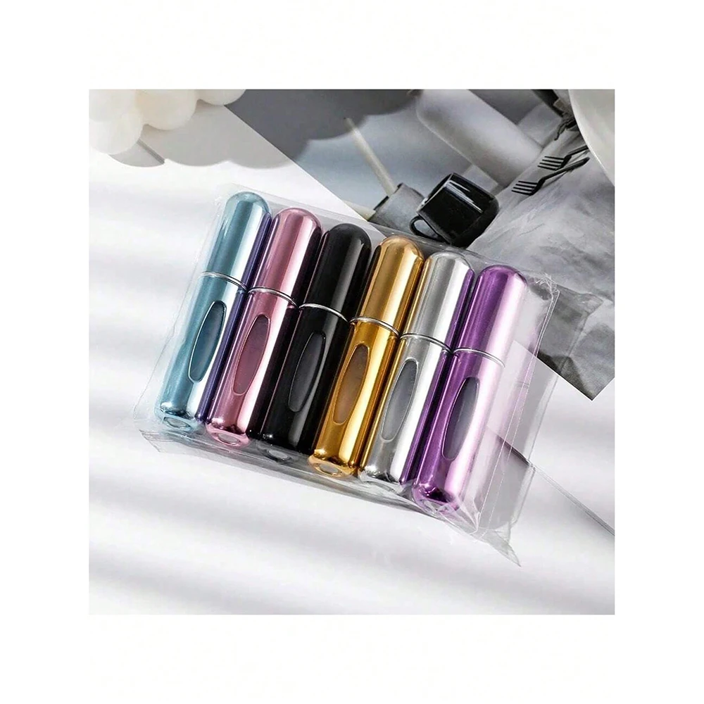 6-Pack Portable Spray Bottle Travel Set 5ml Refillable Perfume Spray Self-Suction Bottom