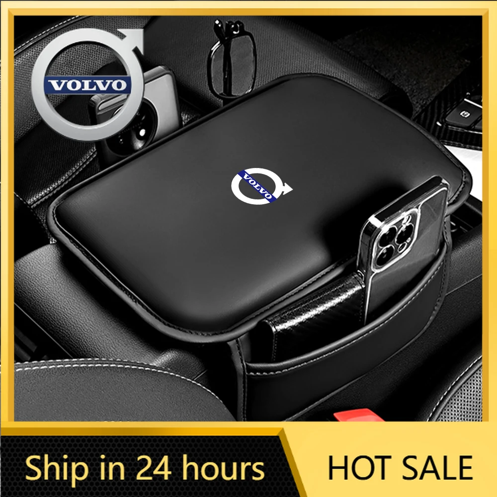 

Steering Covers Car Center Console Protector Mat With Pocket Auto Armrest Cover Cushion For Volvo XC90 XC60 C30 T6 S60 C70 XC40