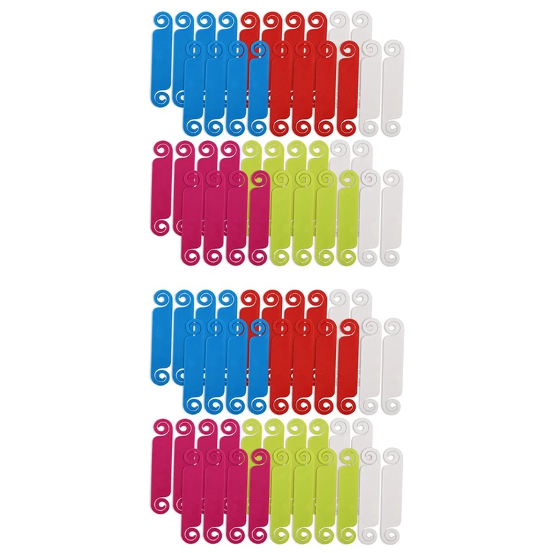 80Pcs Cable Labels Tags For Marking Wires Multicolored Cable Management Labels Clip Cord Cable Identification Marking