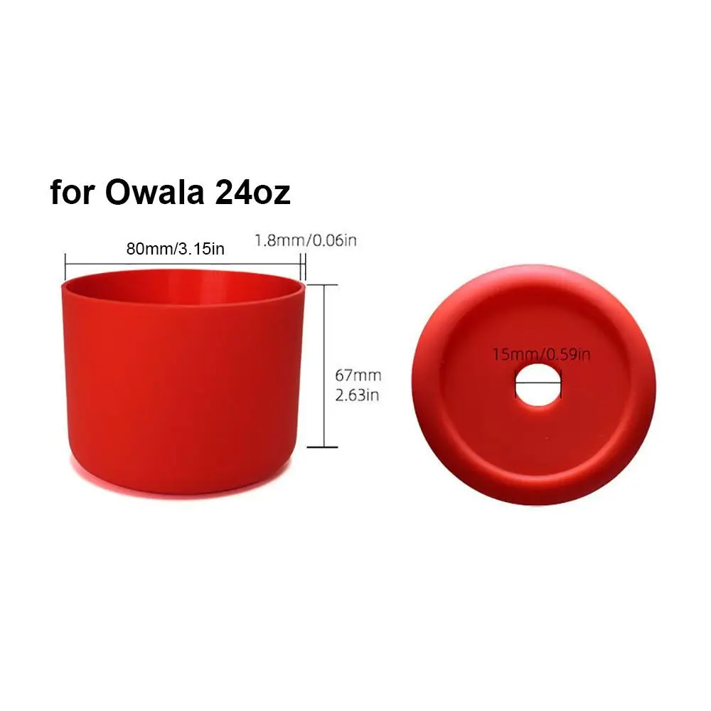 1Pcs Durable Anti-Slip Silicone Boot Colorful Protective Bottle Bottom Base Soft Cup Sleeve for Owala 24oz 32oz 40oz - view 4