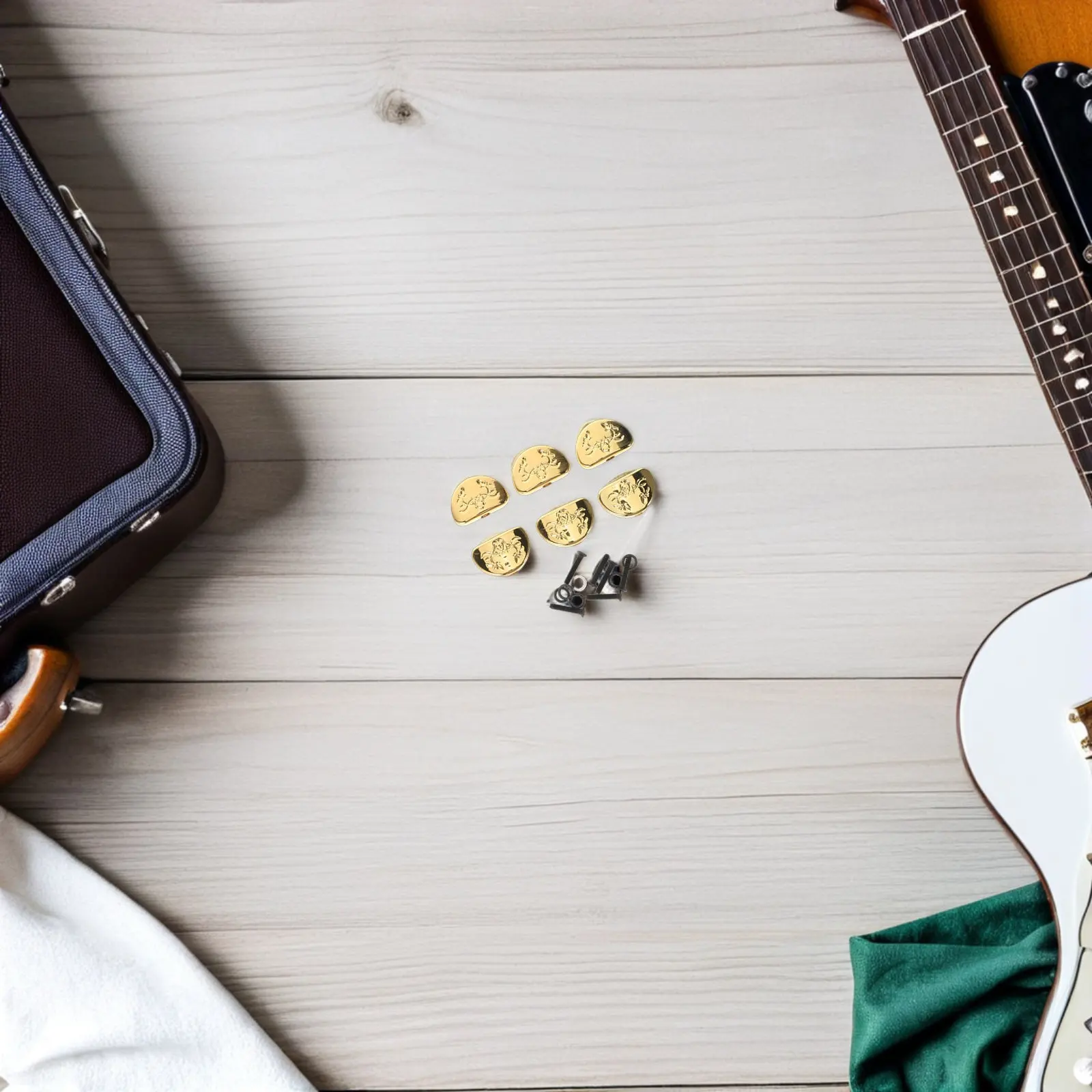 

6 шт. металлических колков для настройки акустической гитары, классические гравированные ручки, эргономичные, для стабильной настройки электрогитар и фолк-гитар