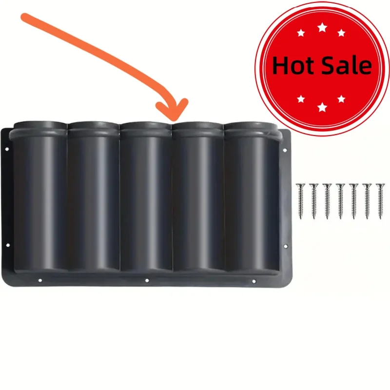 

1 шт., 5-трубный держатель из ПВХ, коробка-органайзер с монтажными винтами, сверхпрочный клей и дрель, вырезы для компактного хранения на колесах