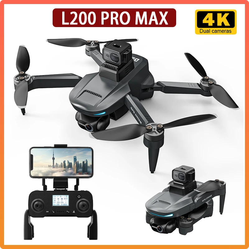 

Квадрокоптер L200 Pro Max RC 4K, профессиональный бесщеточный мотор, лазерный обход препятствий 360 °, вертолет с дистанционным управлением