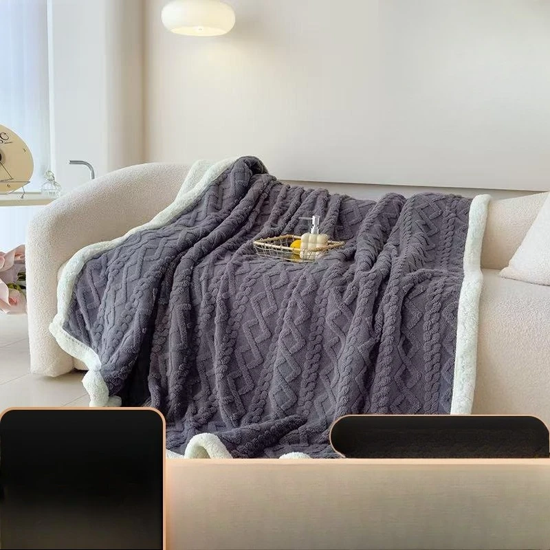 

Soft Fluffy Lamb Fleece Blanket Office Nap Sofa Cover All Season Air Conditioning Small Blanket