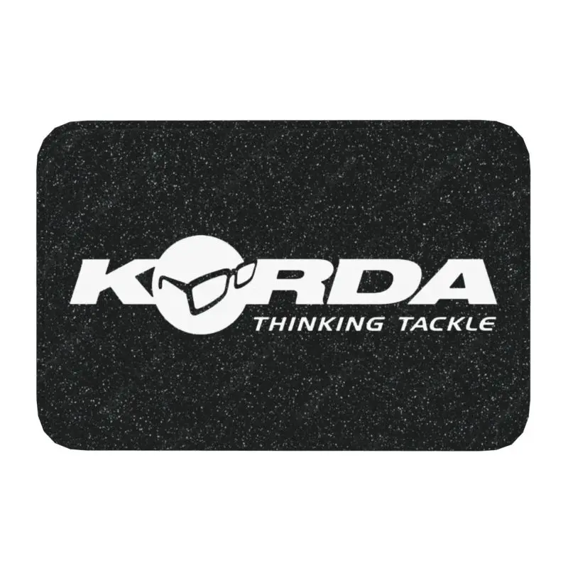 Korda Fishing Logo Front Door Mat Anti-Slip Indoor Absorbent Fish Carp Fisherman Gift Doormat Garden Garage Entrance Rug Carpet