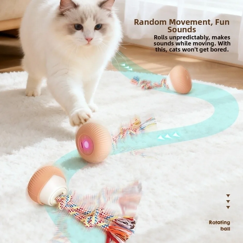 

Rechargeable Interactive Dog Ball Self Play Rotating Automatic Rolling Ball Toy Durable Smart Moving Cat Toy Outdoor Training