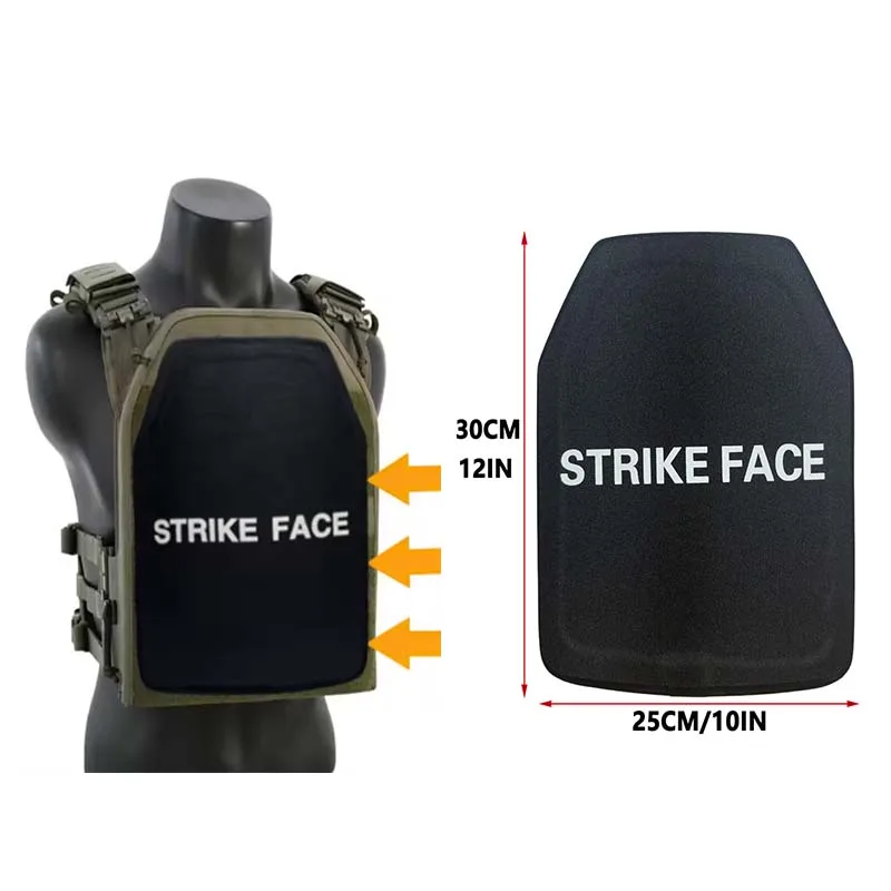 Level 3 Pure PE Protective Board 25X30CM Defense Board Tactical Plug-in Board Backpack Deck Defense Shield Self-Defense