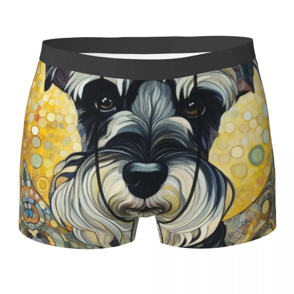 Boxer Underpants Shorts Modern Art Style Schnauzer Panties Men Soft Underwear for Homme Man Boyfriend Gifts