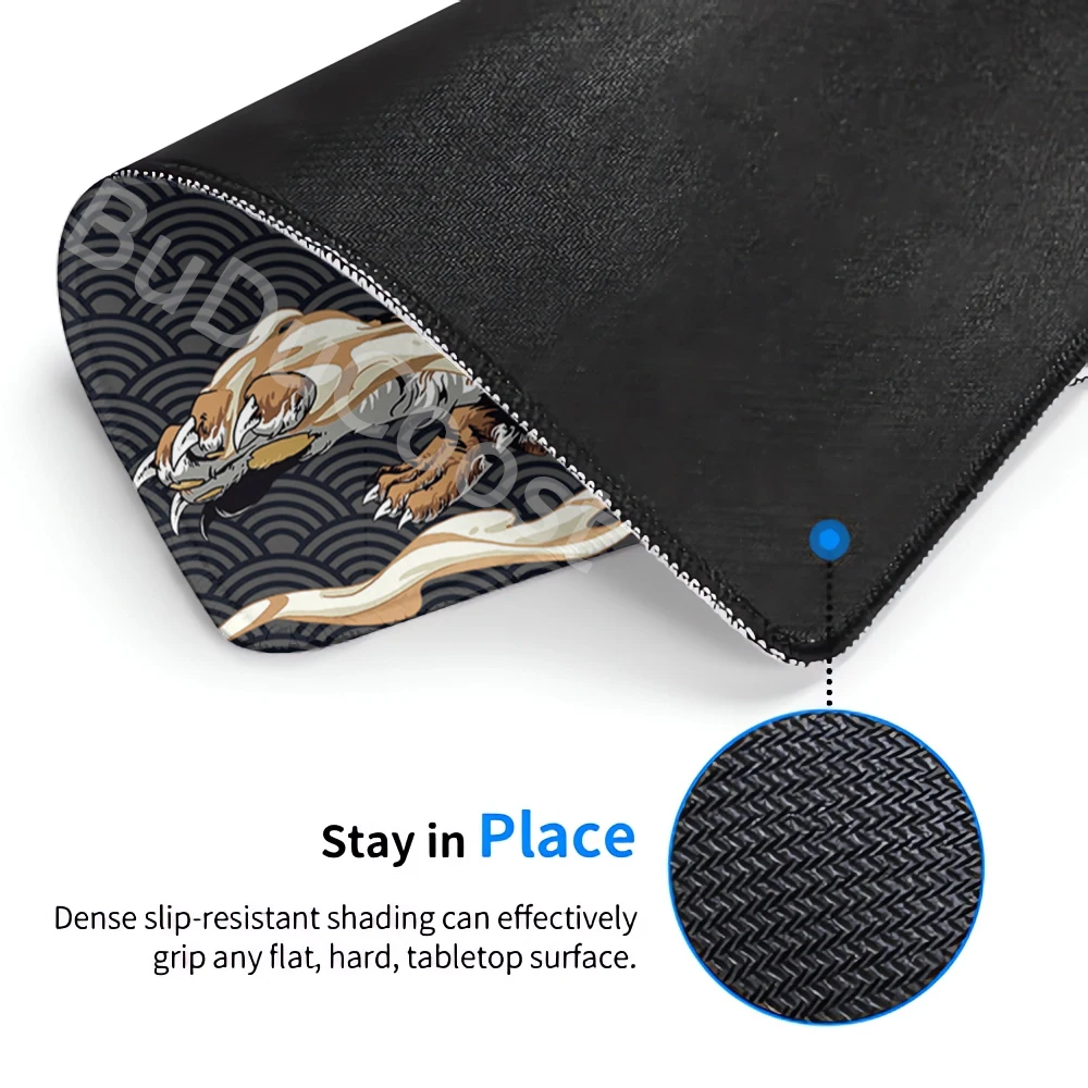 Tiger Gaming Mouse Pad Anime Rubber Mat 20x25cm Pc Gamer Boy Desk Accessories Non-slip Small Keyboard Mouse Mat Company Computer