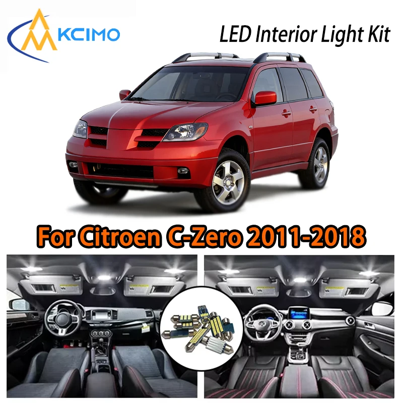 

High Quality LED Interior Lights For Citroen C-Zero 2011-2018, Super Bright Easy Install White Ice Blue Two Color