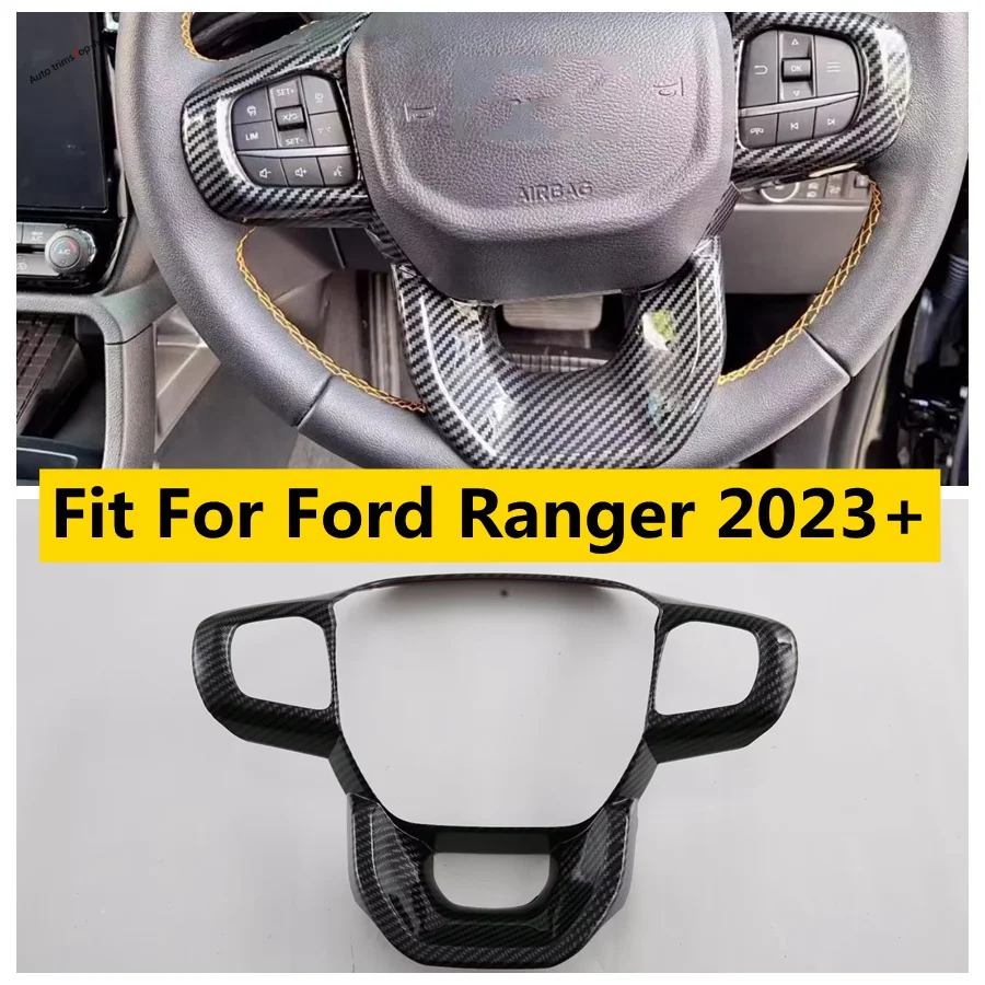 

Inside Steering Wheel Button Cover Trim Sticker Bezel Decor Frame Fit For Ford Ranger 2023 2024 Interior Accessories